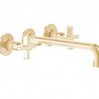 Смесители Смеситель для раковины настенный, цвет золото 