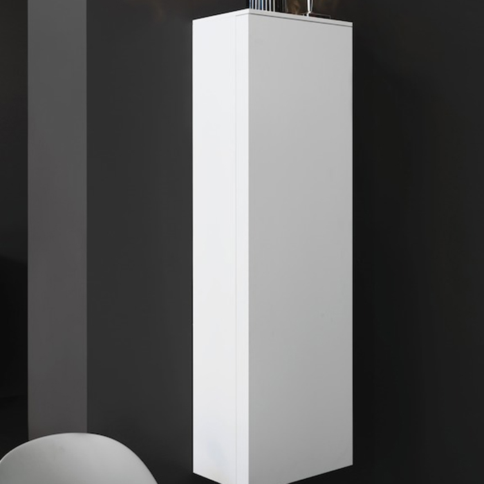 Мебель для ванной Laufen Kartell Шкаф подвесной, 400х270х1300мм, с 1 дверцей, 4 стек. полки, SX, цвет: белый матовый 