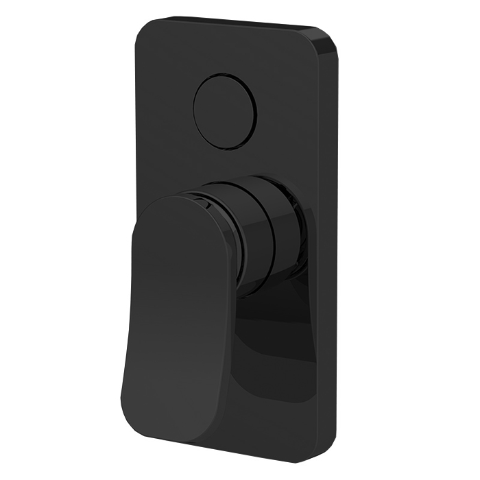 Смесители Смеситель для душа, встраиваемый, с переключателем на 2 выхода, цвет чёрный матовый 