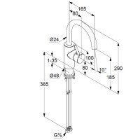Смесители Смеситель для раковины, белый матовый 