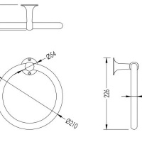 Аксессуары для ванной Devon New York Полотенцедержатель-кольцо, хром 