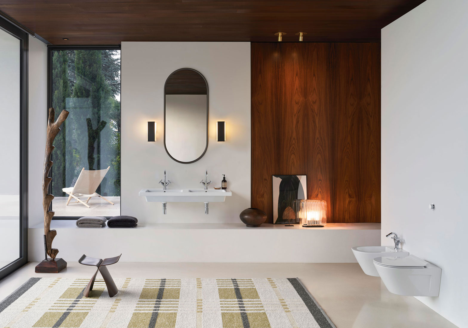 Раковины Раковина двойная подвесная/встраиваемая 500x1250 мм 