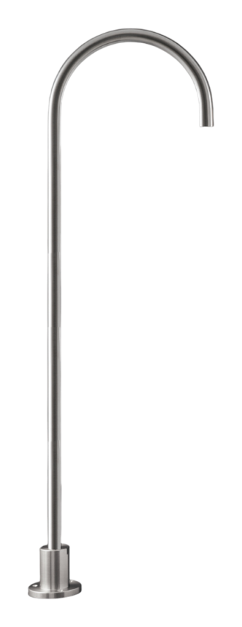 Комплектующие Излив для ванны Free Ideas, напольный, свободностоящий, H. 805 мм, внешняя часть, сталь, цвет сатинированная сталь 