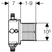 Комплектующие Блок управления смывом писсуара 116.004.00.1 Geberit 