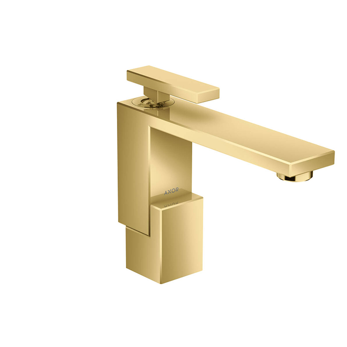 Смесители Смеситель для раковины, на 1 отверстие, с донным клапаном push/open, излив 160 мм, цвет золото 