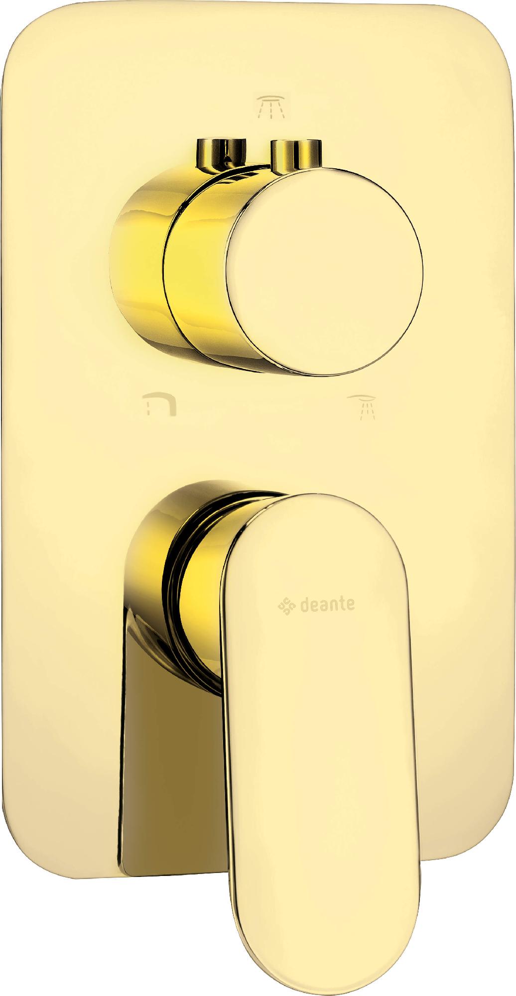 Смесители ALPINA Внешняя часть смесителя, 3 выхода, установка с BOX BXYX44M (золото) 