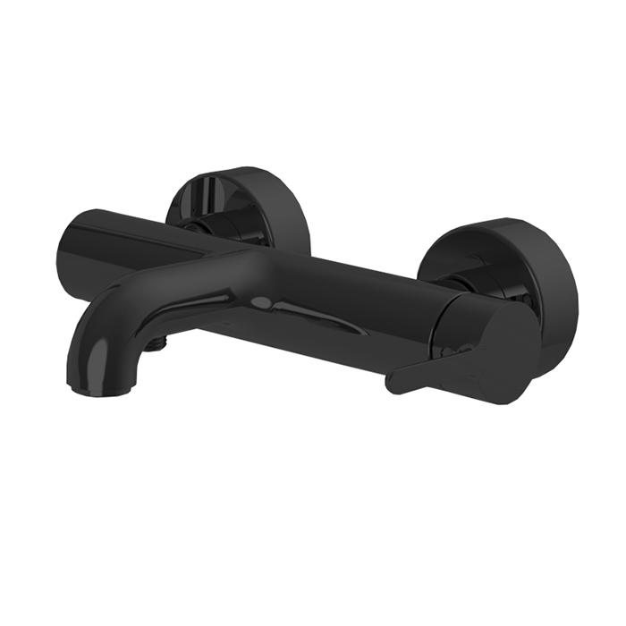 Смеситель для душа, настенный, цвет чёрный матовый