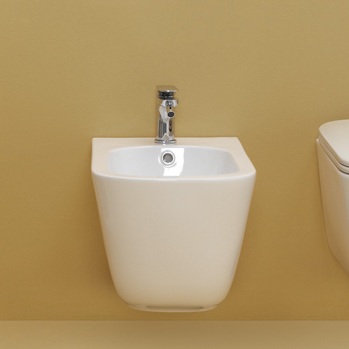 Биде Биде подвесное 54х35 см, 1 отверстие под смеситель, c креплением wb9n, цвет белый 