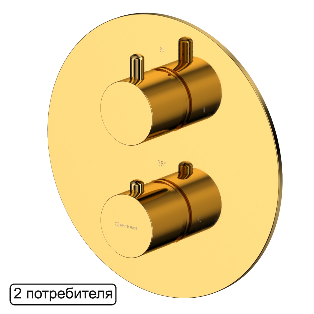 Смесители Смеситель термостатический для душа скрытого монтажа Y1236GL (золото) 