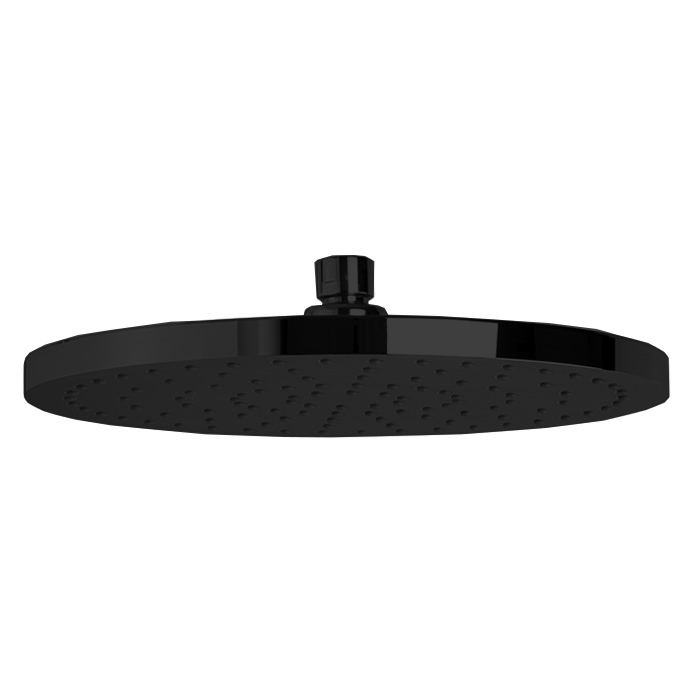 Верхний душ, 25см., цвет чёрный матовый