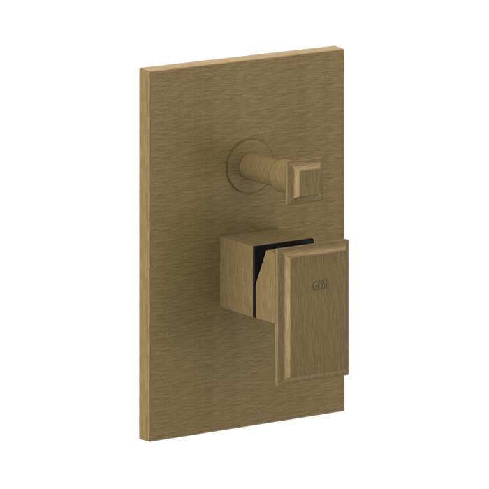 Смесители Встраиваемый однорычажный смеситель с автоматическим переключателем ванна/душ(внешние части), цвет античная бронза 