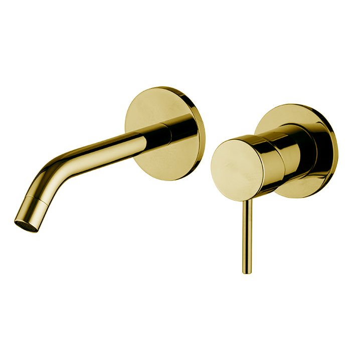 Смесители Смеситель для раковины, встраиваемый, излив  см, цвет золото 