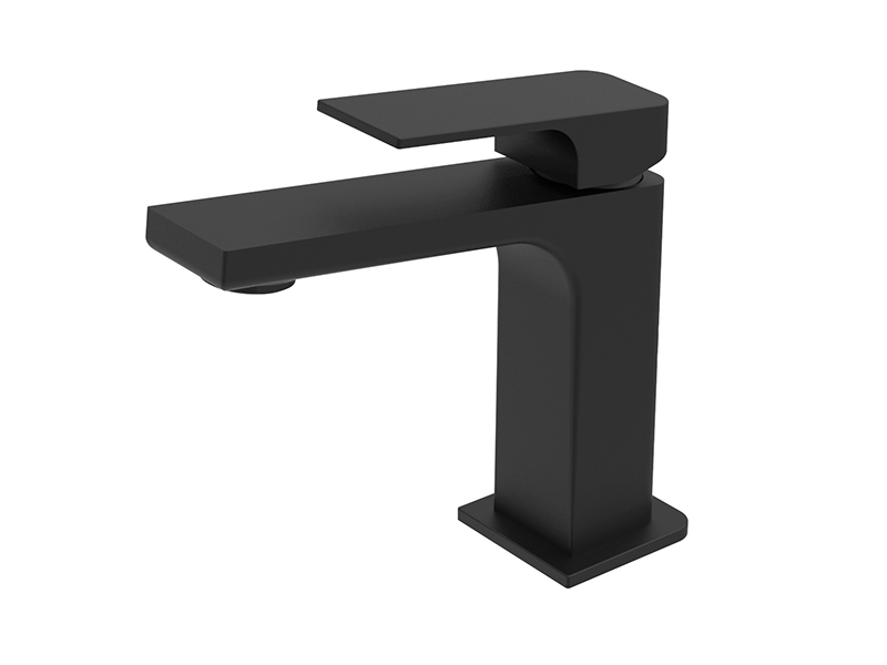 FIT Cмесит.д/рак. 1 отв., донный клапан клик-клак. излив 110 см, черный матовый