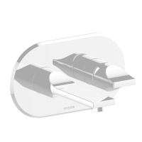 Смесители Настенный смеситель для раковины - внешняя часть, белый матовый 