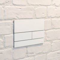 Системы инсталляции Панель смыва, металл, белый матовый 