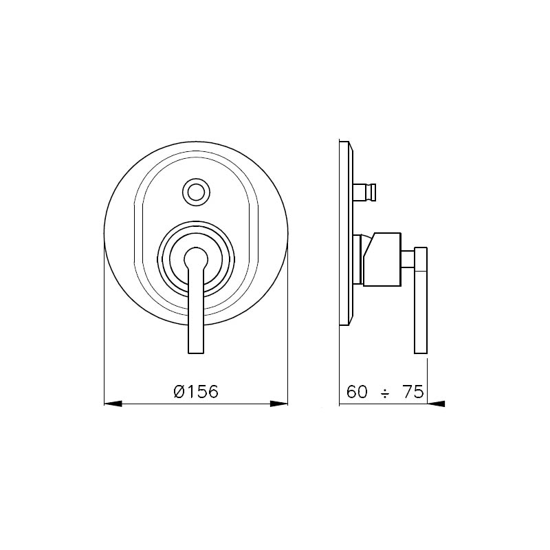 ™ Nicolazzi 3796EXTCR29M Внешняя часть встраиваемого смесителя для душа с переключате