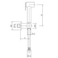 Душевая программа Cisal Shower A300790024 Гидроершик - комплект с запорным вентилем (золото) 