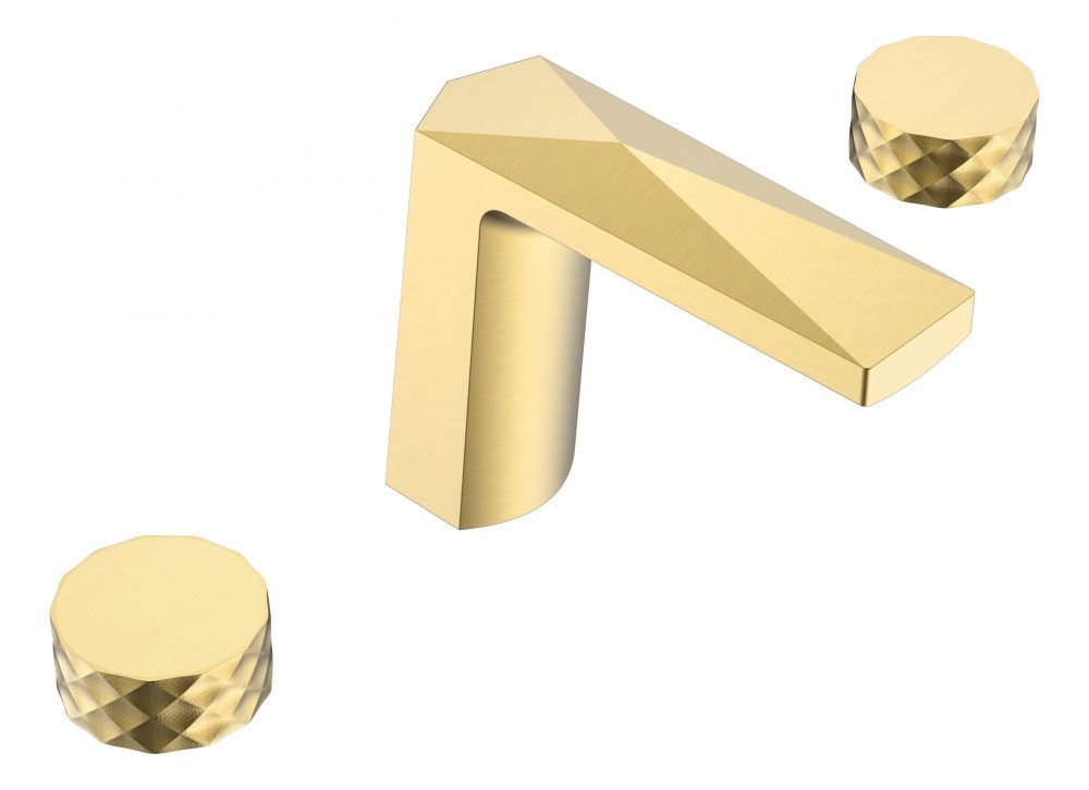 Смесители Смеситель врезной на 3 отверстия. золото, ручка DIAMOND 