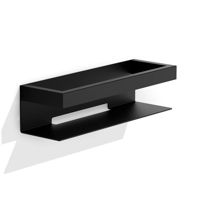 Душевая полка, черный матовый