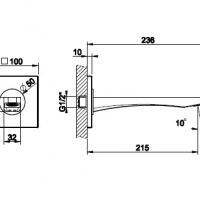 Комплектующие Излив для наполнения ванны черный матовый 