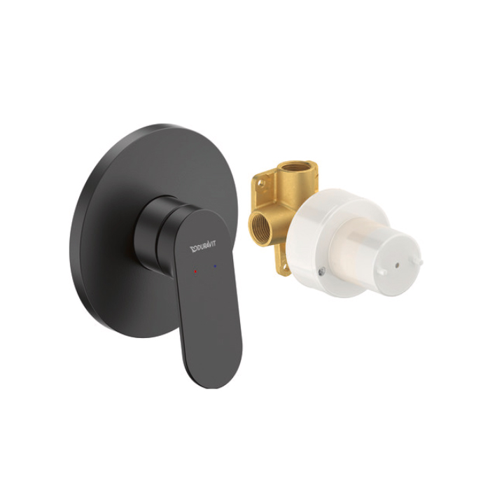 Смесители Смеситель для душа, скрытая часть в комплекте, черный матовый 