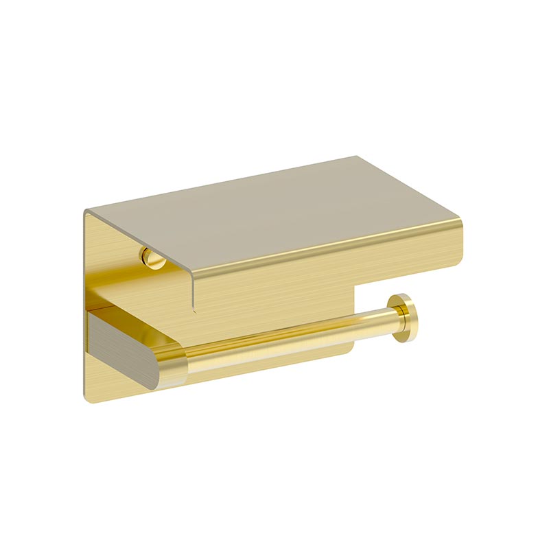 Держатель туалетной бумаги с полкой, BRUSH GOLD