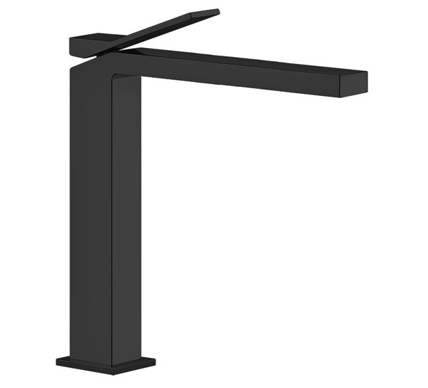 Смесители Высокий смеситель для раковины чёрный матовый 