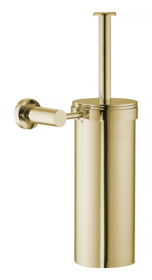 Ёршик настенный Rotola с металлической колбой, цвет золото