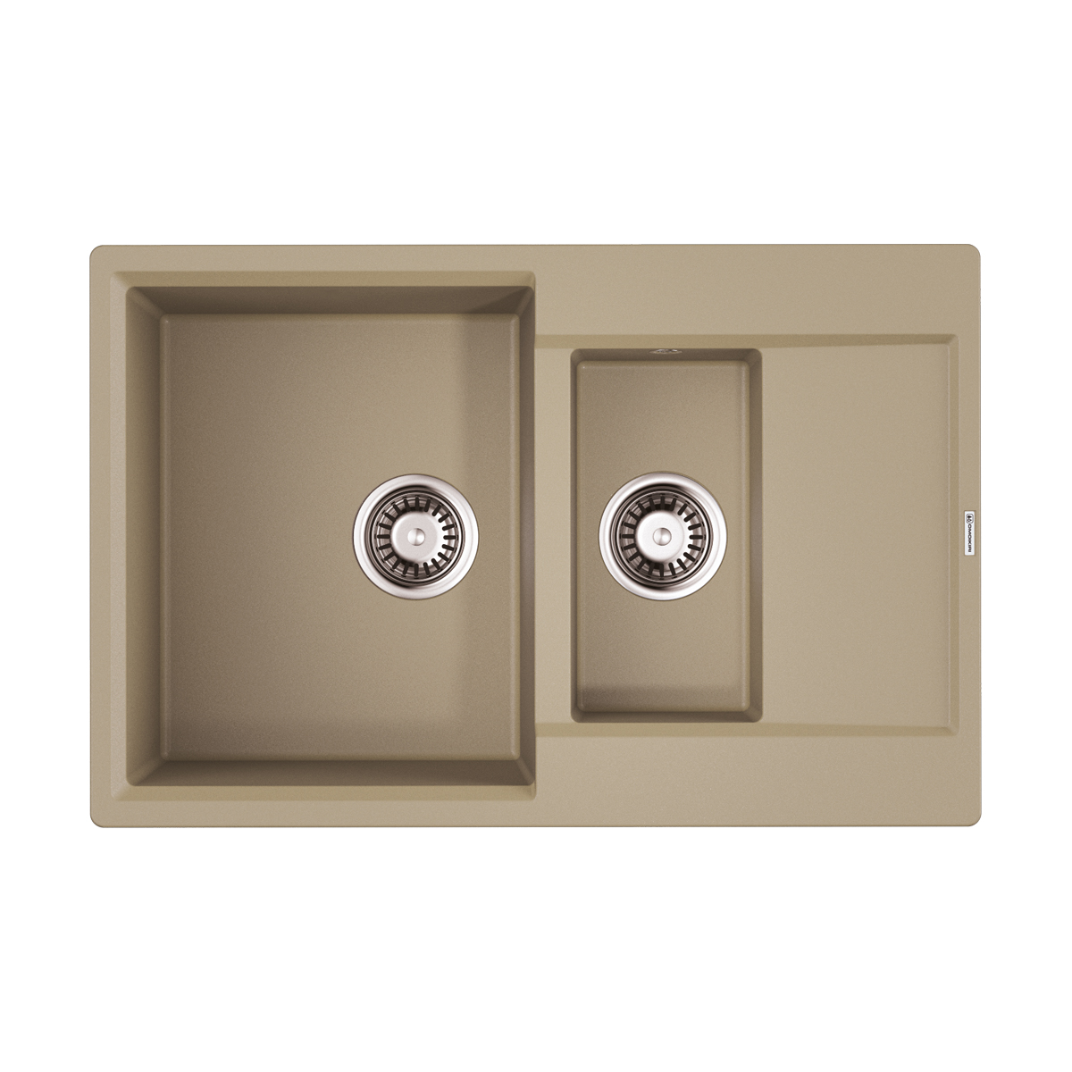 Кухонные мойки Кухонная мойка 780x510x230 Daisen 78-2T-CH Tetogranit/шампань 