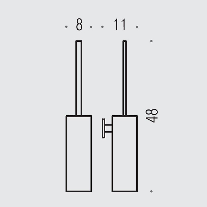 Аксессуары для ванной Туалетный ёршик, подвесной, пластик, цвет PVD золото матовое 