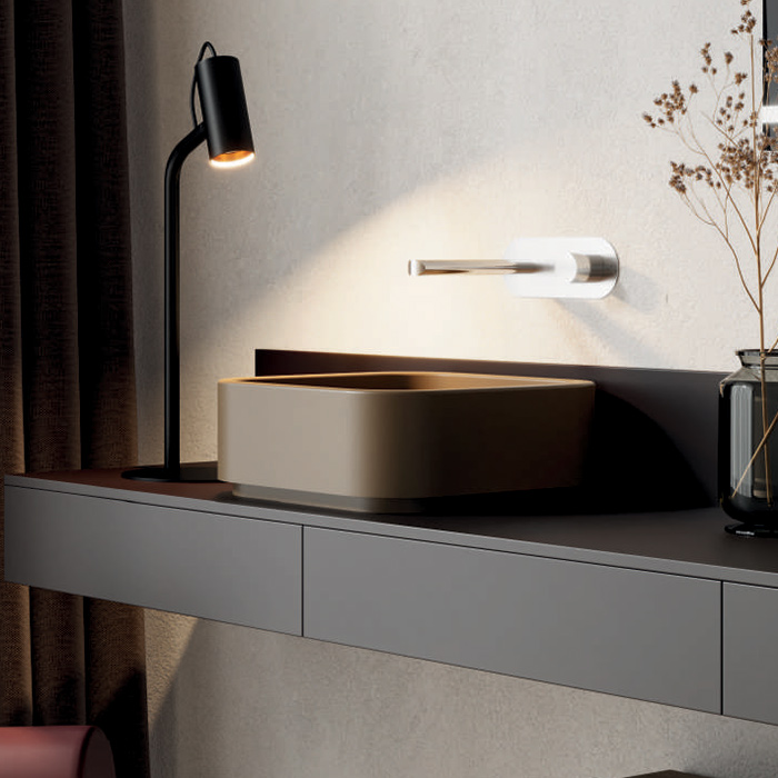 Hako Раковина накладная квадратная 40х40хH15 см, без отверстий под смеситель, цвет: nocciola matte