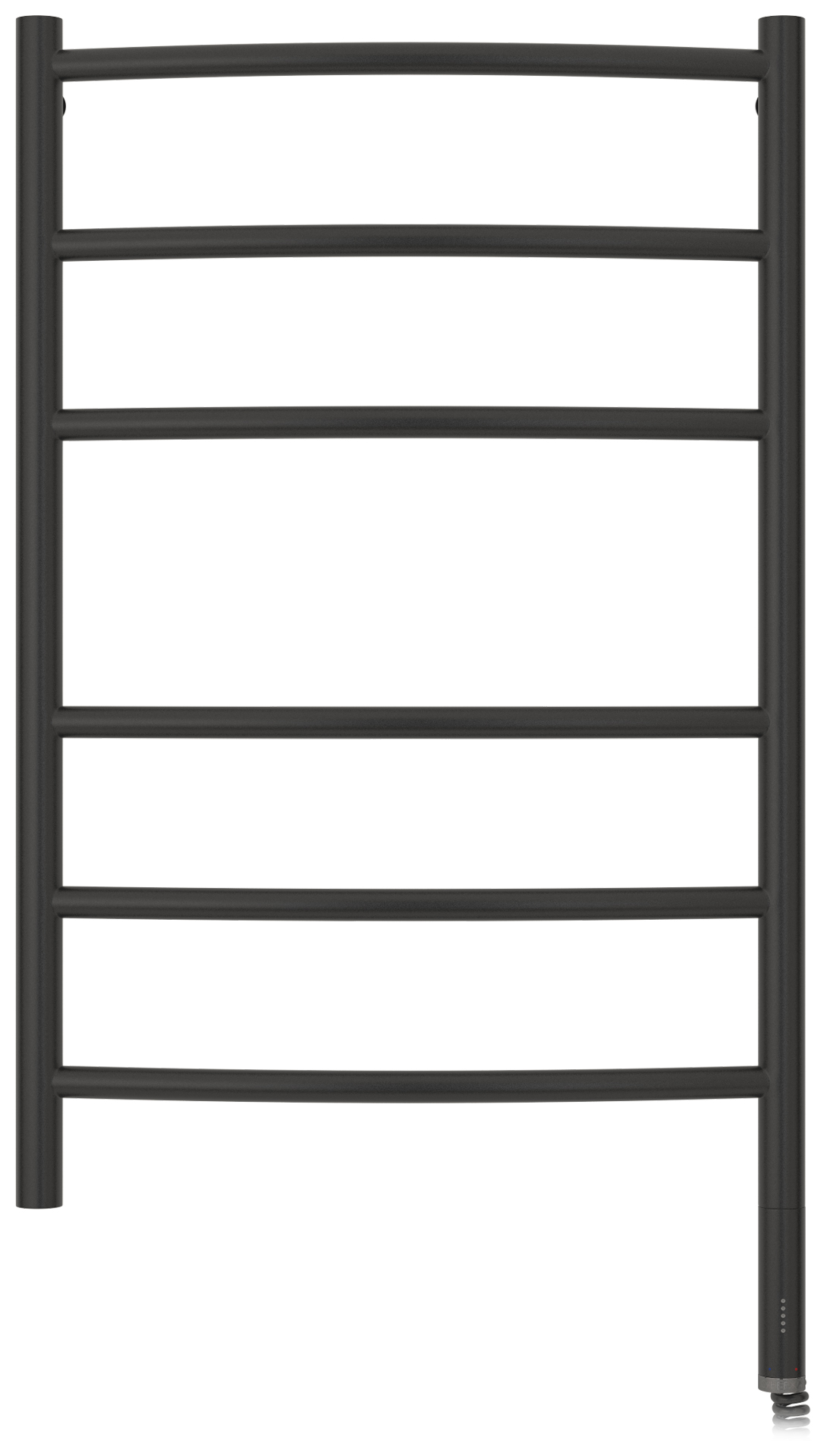 Полотенцесушители Полотенцесушитель электрический 800х500 / Прямой МЭМ правый (Матовый чёрный) 