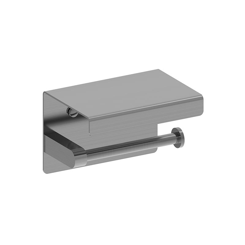 Держатель туалетной бумаги с полкой, BRUSH GUN METAL