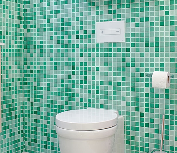 Системы инсталляции Панель механическая двойная , OCEANIA, стекло, белая 