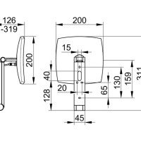 Аксессуары для ванной Зеркало косметическое с подсветкой (чёрный матовый) 