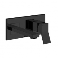 Смесители Настенный смеситель для раковины внешняя часть черный матовый 