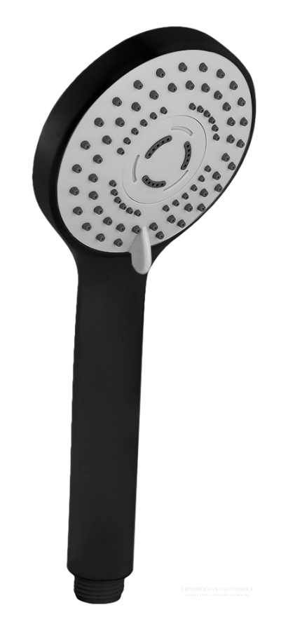 Душевая лейка Wellness с защитой от извести, 3 струи, цвет черный матовый