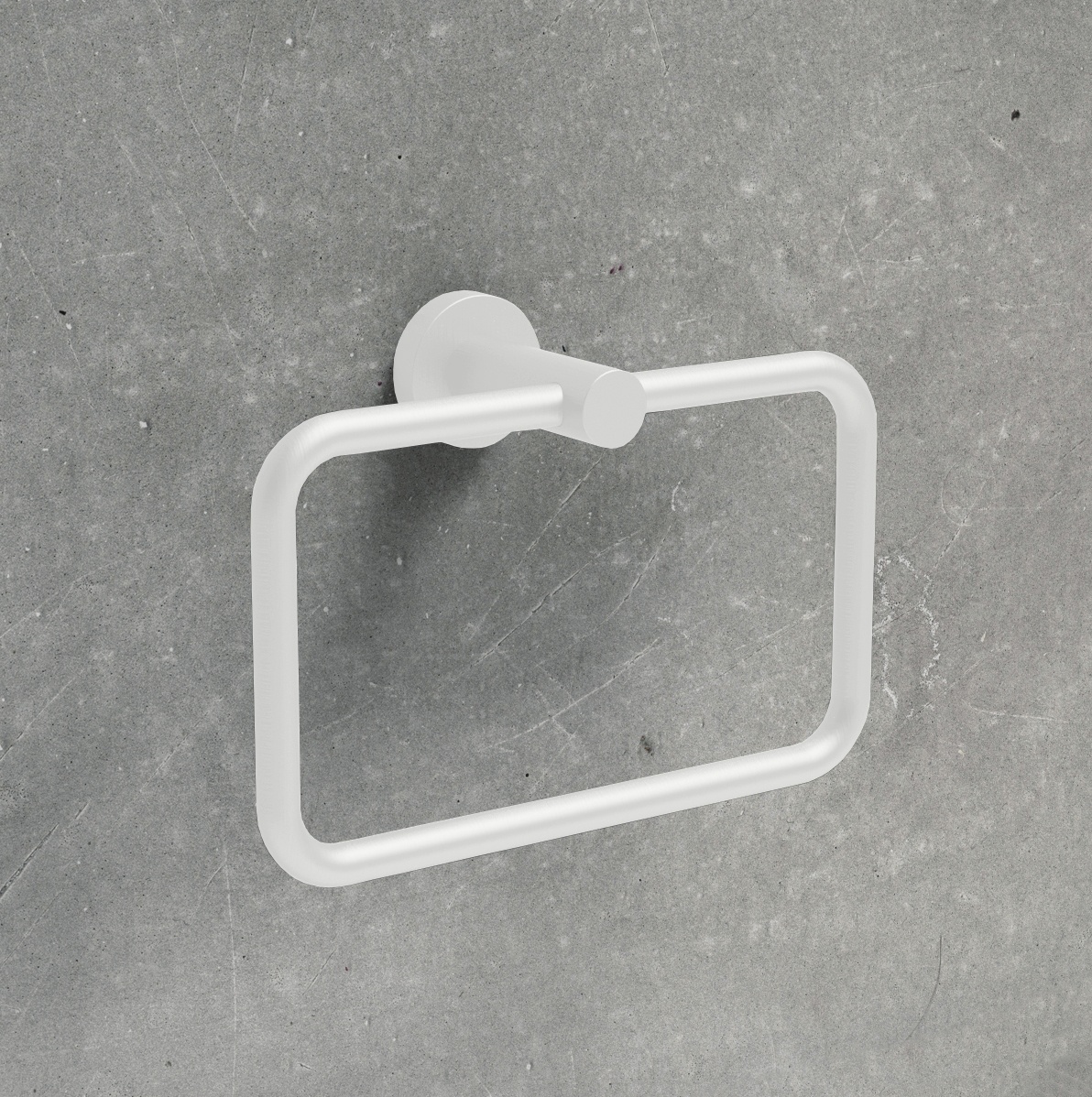 Держатель для полотенца, кольцо, цвет: белый матовый