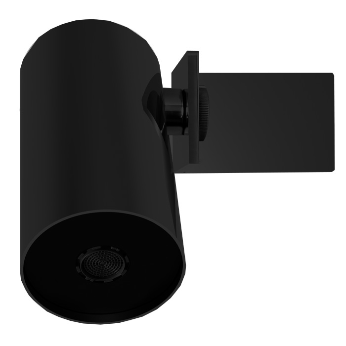 Душевая программа Верхний душ 8 см, настенный, цвет чёрный матовый 
