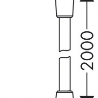 Комплектующие Шланг для душа, длина 2000 мм, хром 