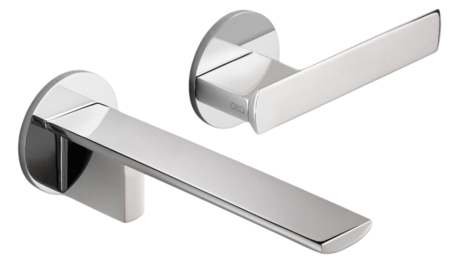 Смесители Смеситель для раковины Ayla, настенный, встраиваемый, внешняя часть, с изливом 155 мм, аэратор, цвет нержавеющая сталь 