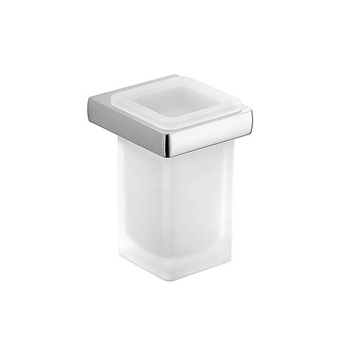 Стакан подвесной, цвет хром/матовое стекло