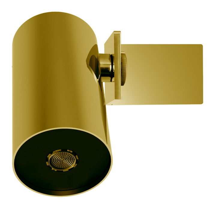 Душевая программа Верхний душ 8 см, настенный, цвет золото 