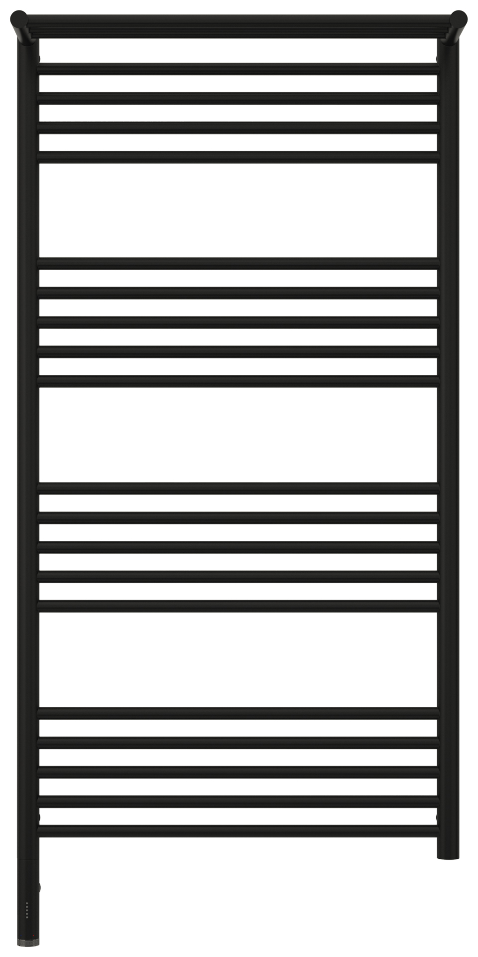 Полотенцесушители Полотенцесушитель электрический с одной полкой 1200х600 / МЭМ левый (Матовый чёрный) 