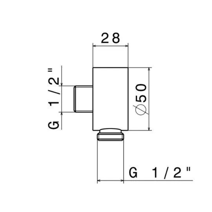 Комплектующие Вывод для душа, цвет хром 