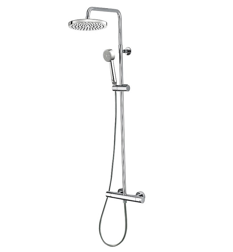 Душевая программа Душевой комплект с термостатом, верхний душ D250 мм, хром 