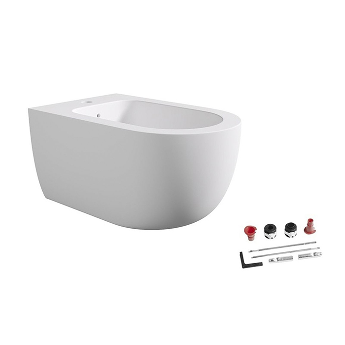 Биде 55х35, подвесное, с набором для крепления, белый матовый