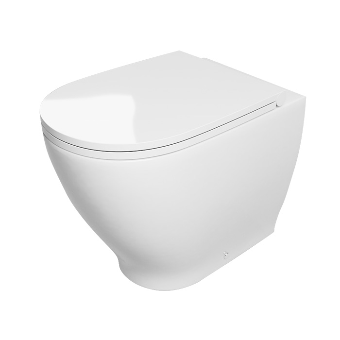 Унитаз напольный, 550х365х340 мм, слив универсальный с крепежом WB5N, цвет белый глянец