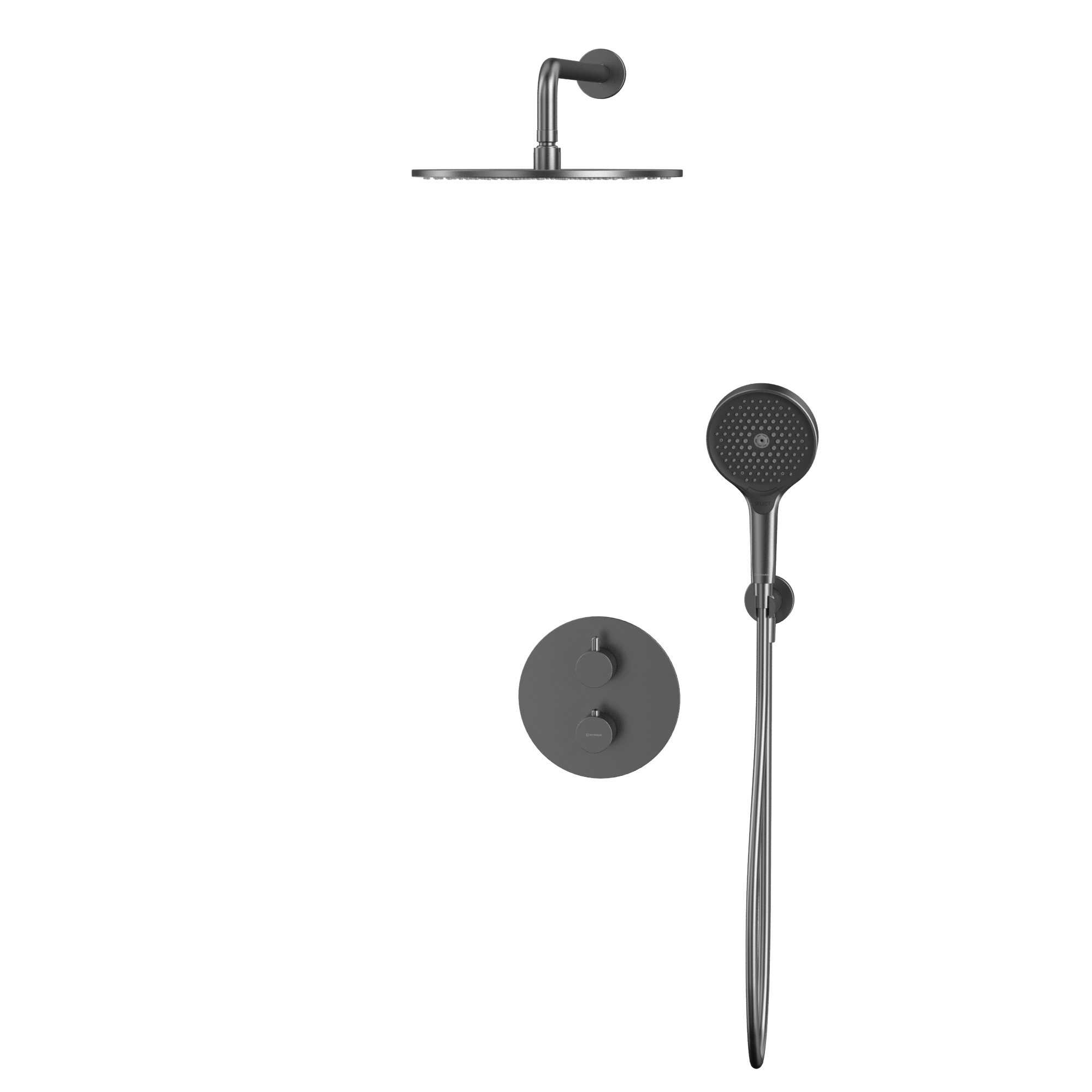 Душевая программа Термостатическая душевая система скрытого монтажа YSET08TOPGM (оружейная сталь) 