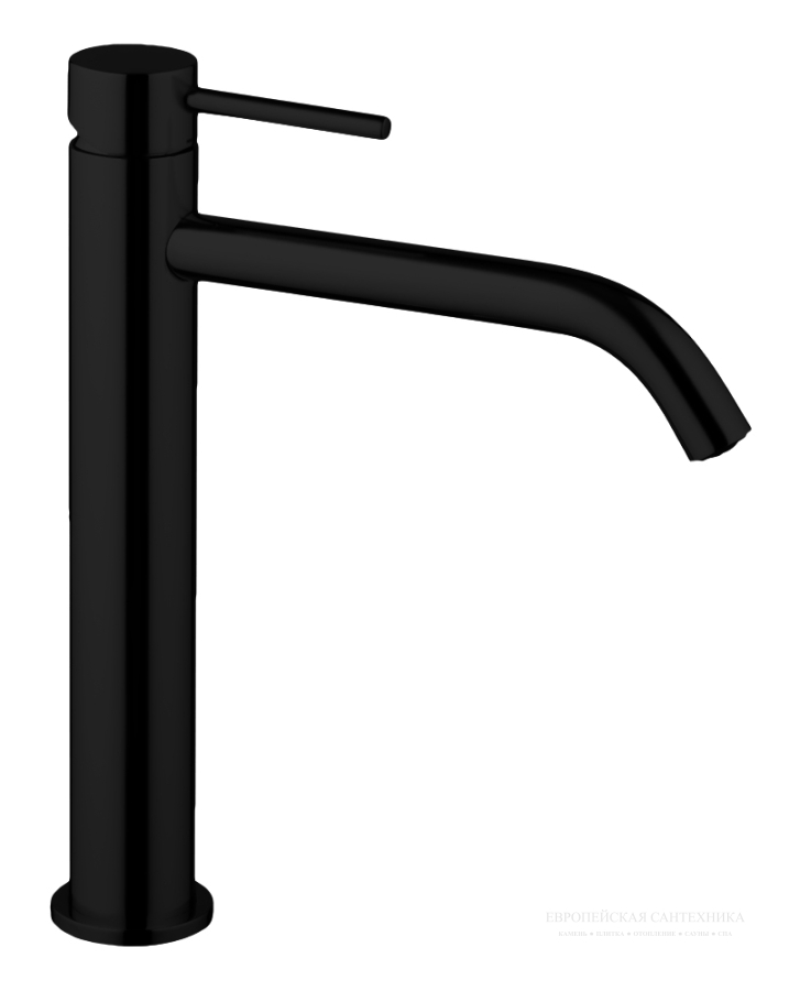 Смесители Смеситель для раковины Spillo Up, донный клапан click-clack с переливом, цвет черный матовый 